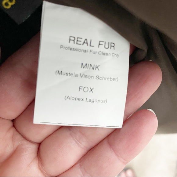 SAGA FURS Genuine Mink Fur Coat With Fox Fur Collar Size 8 - Picture 9 of 15